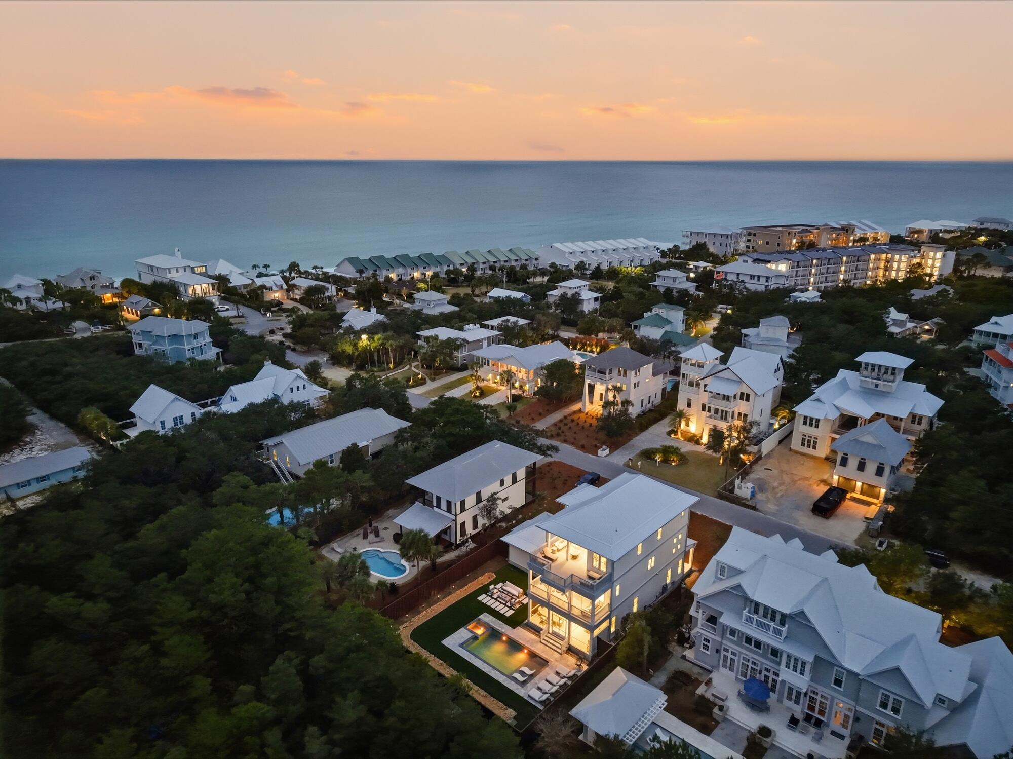 90 Seacrest Dr Inlet Beach Inlet Beach, FL 32461 - Photo 62 of 63 90_seacrest_dr_twilight_drone-awp_media-