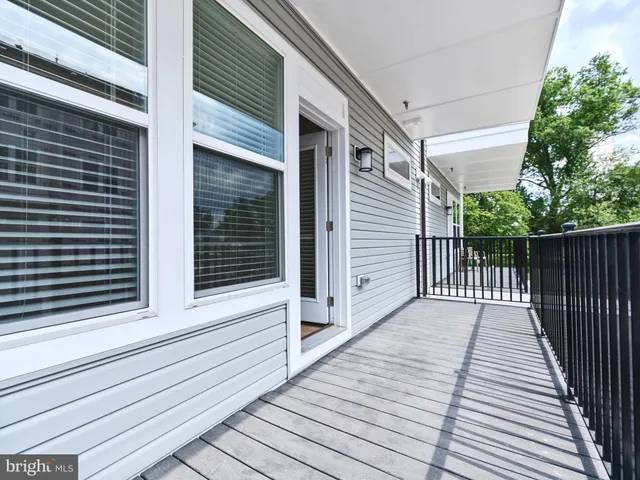 a view of a wooden deck
