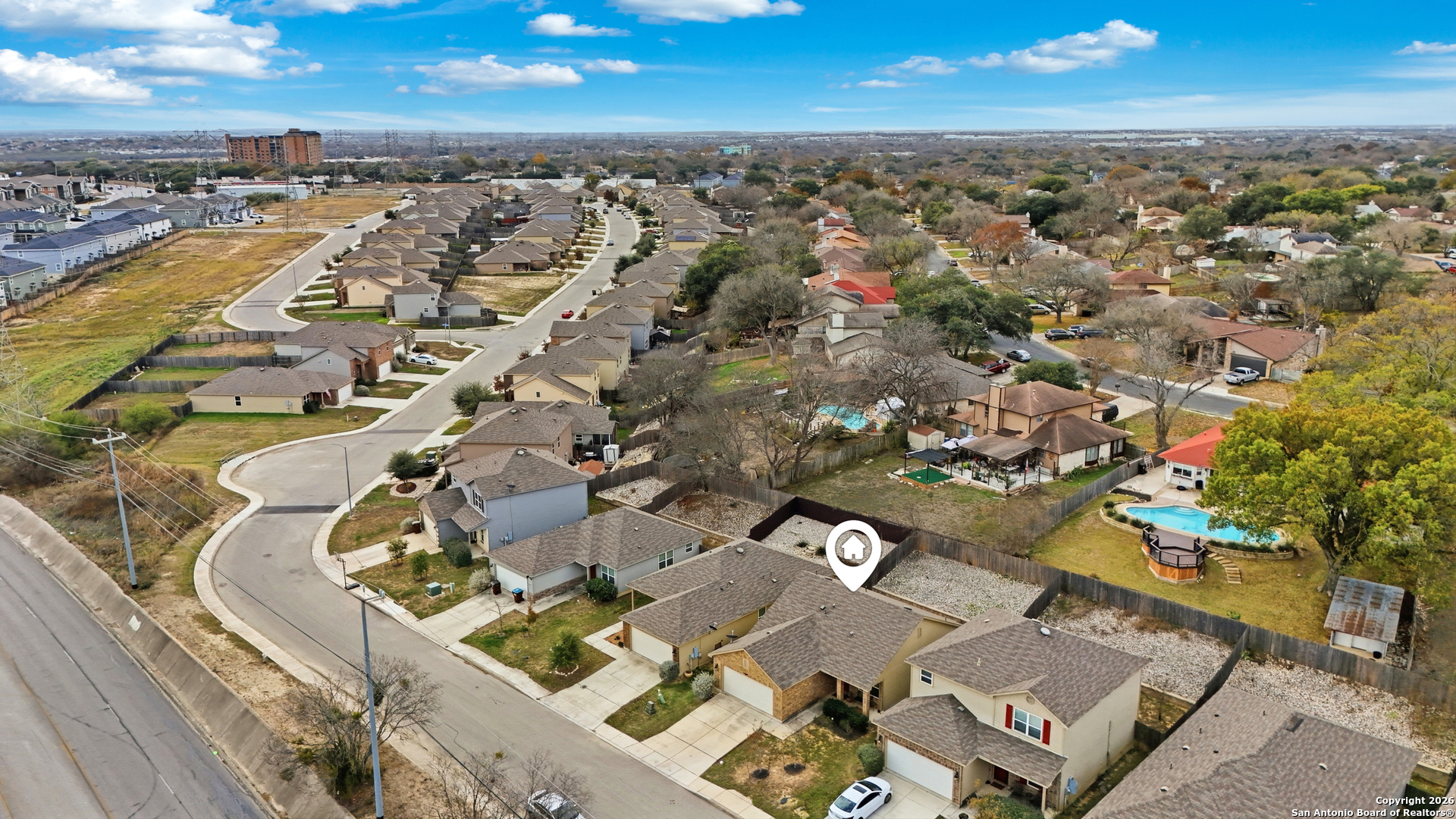 9713 Sandy Rdg Way San Antonio, TX 78239 - Photo 36 of 39 an aerial view of a city with ocean view