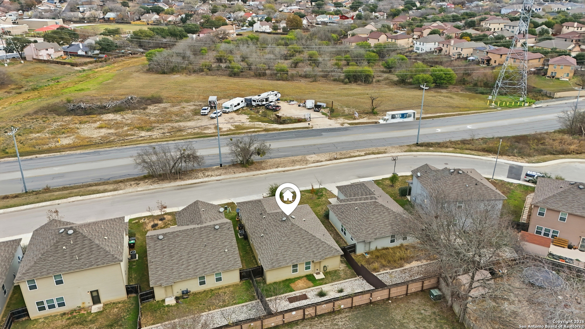 9713 Sandy Rdg Way San Antonio, TX 78239 - Photo 38 of 39 an aerial view of a residential houses with outdoor space