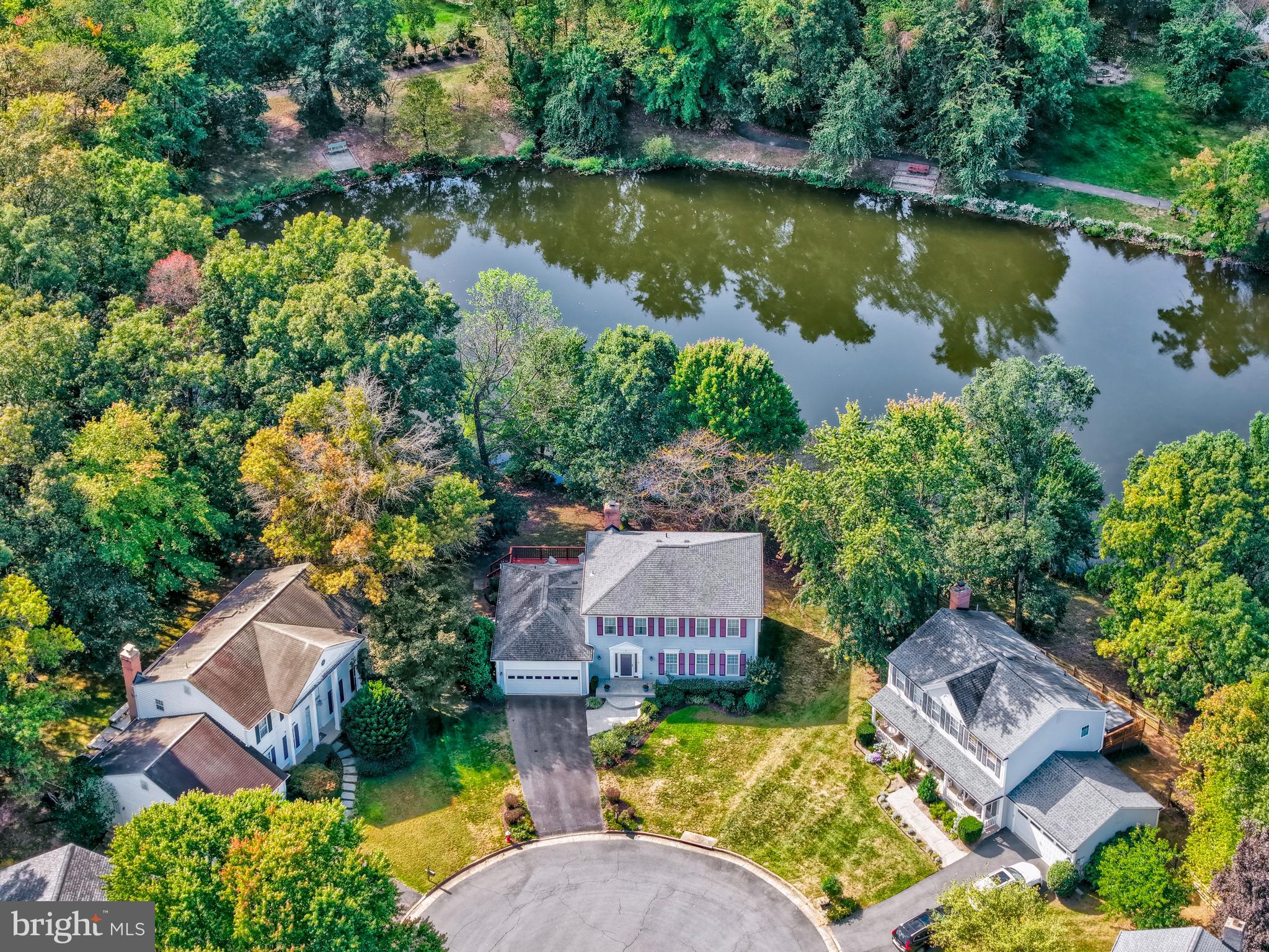 7 South Lowery Court Sterling, VA 20165 - Photo 2 of 63 an aerial view of house with swimming pool outdoor seating and yard