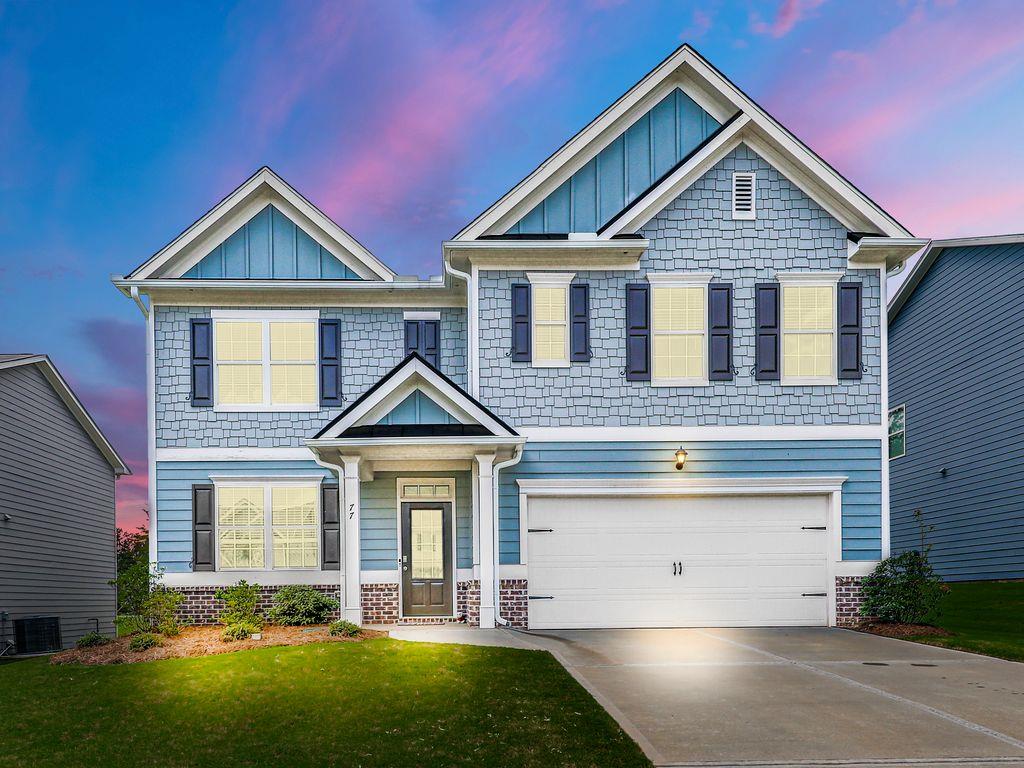 77 Valley View Circle Dallas, GA 30132 - Photo 1 of 1 a front view of a house with yard and green space