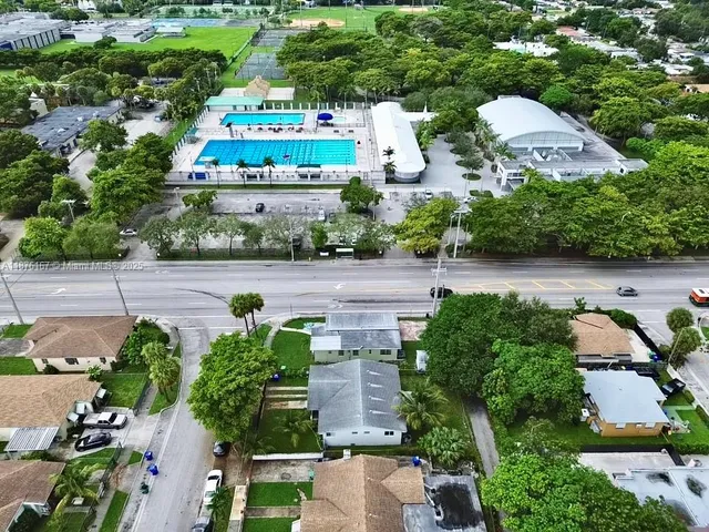 an aerial view of multiple house