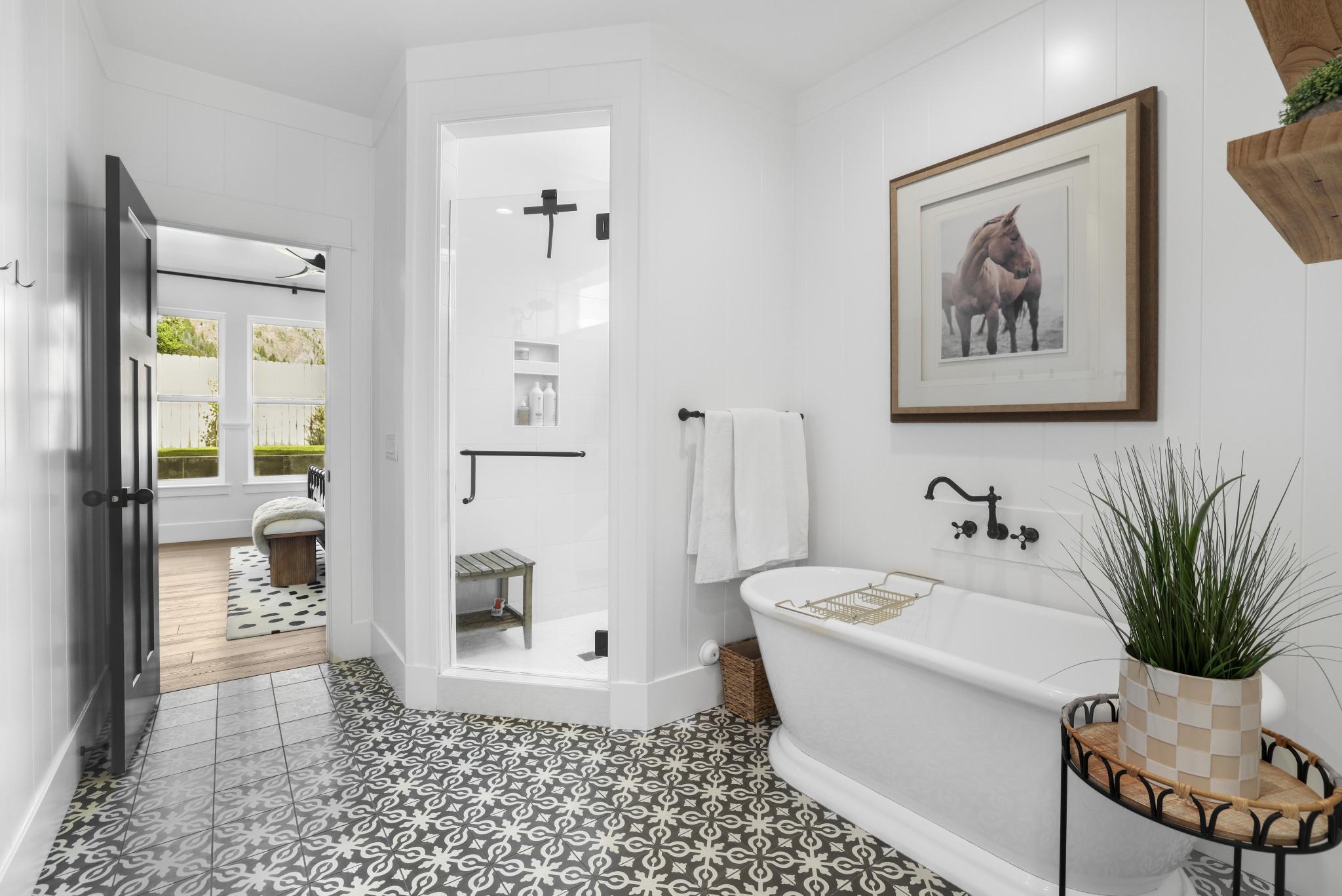 382 Winterberry Loop Hailey, ID 83333 - Photo 18 of 43 Master Bath Shower w/ Free standing Tub