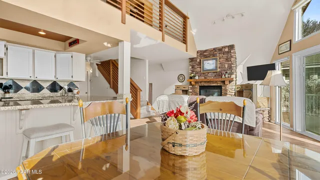 a view of a house with a large window