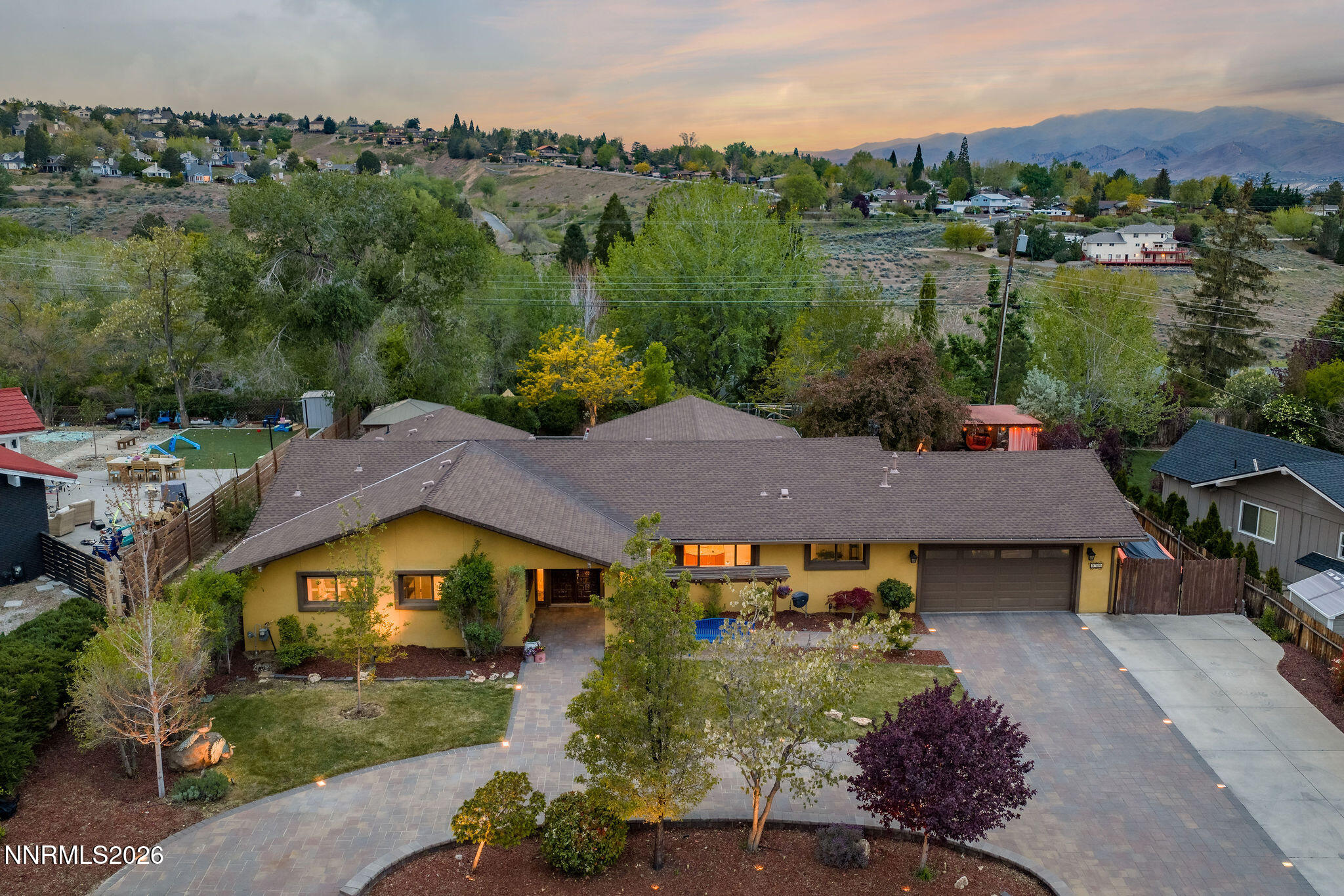 2785 Skyline Boulevard Reno, NV 89509 - Photo 54 of 65 an aerial view of a house with garden space and lake view