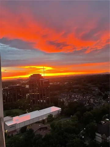a view of city from balcony