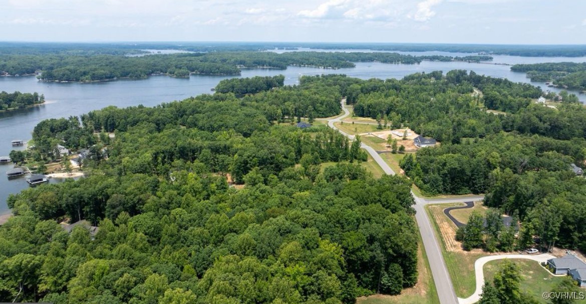 340 Rainbow Ridge Bumpass, VA 23024 - Photo 28 of 29 an aerial view of a house with outdoor space and lake view