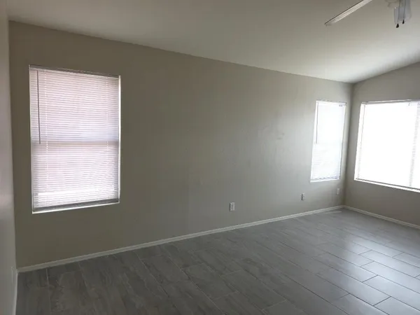 an empty room with a window