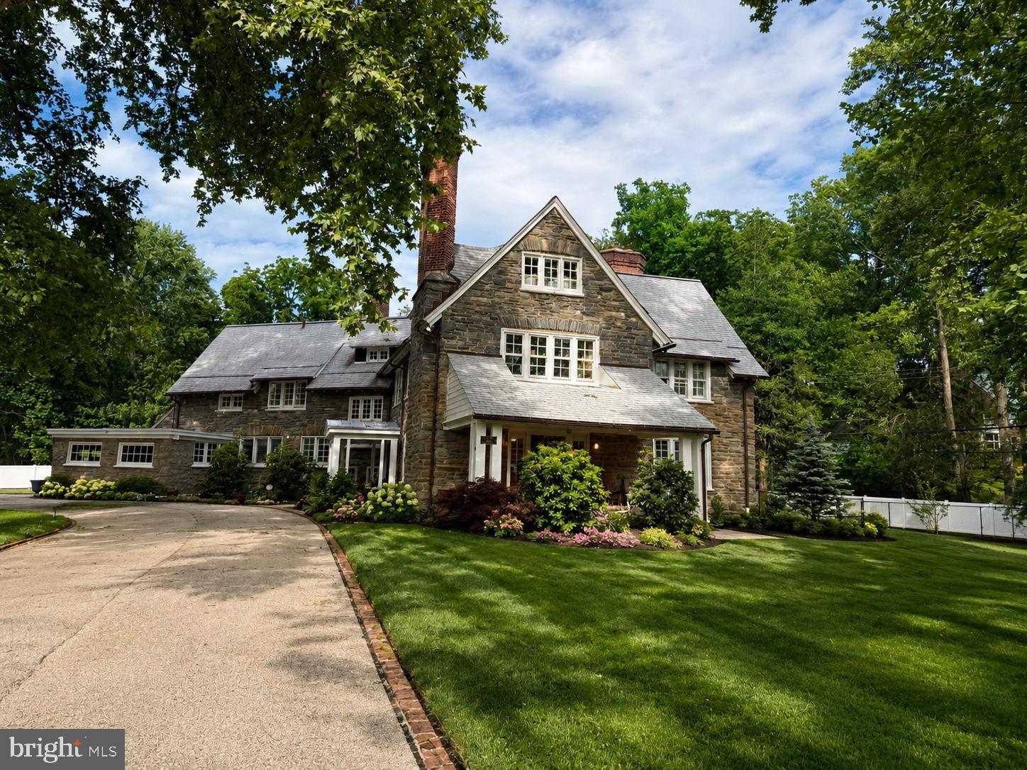 1209 Lenox Road Jenkintown, PA 19046 - Photo 38 of 45 Charming stone home in lush greenery.