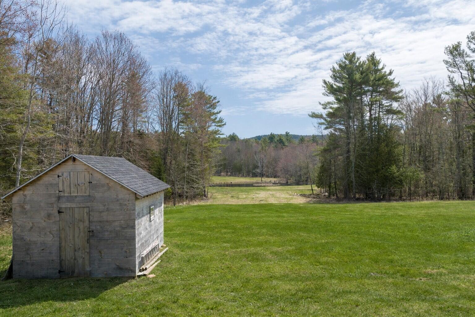 79 Peabody Road Appleton, ME 04862 - Photo 2 of 12 View from back of house with shed