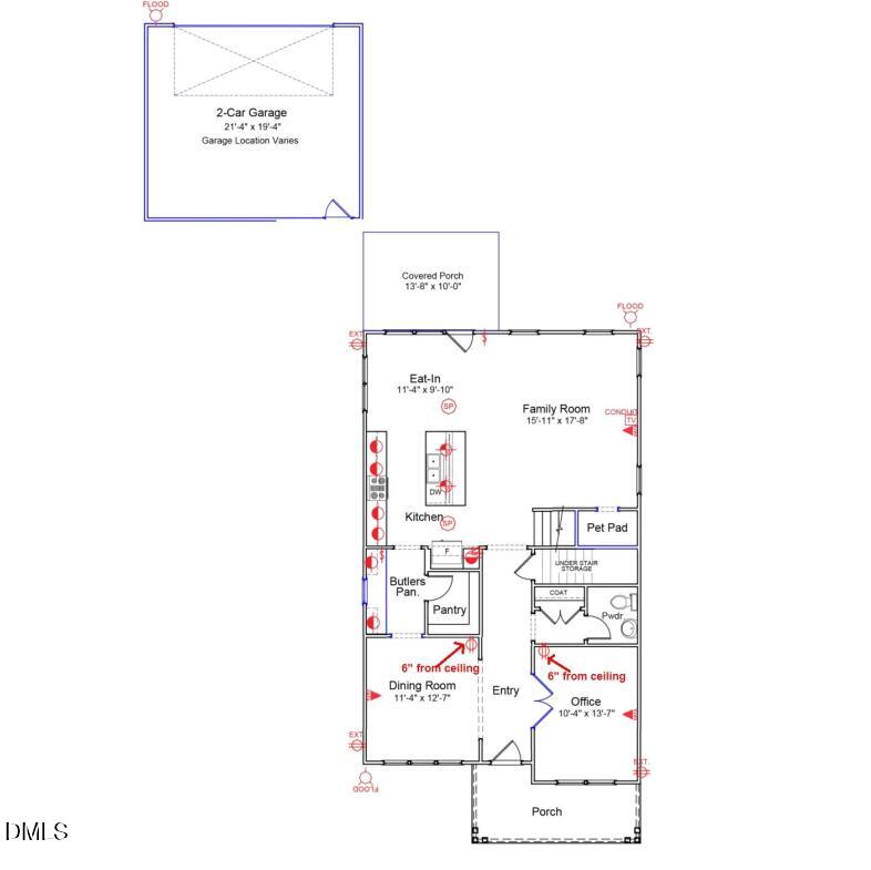 552 Georgias Landing Parkway, Unit 53 Raleigh, NC 27603 - Photo 2 of 16 53 GL - 1st Floor Layout