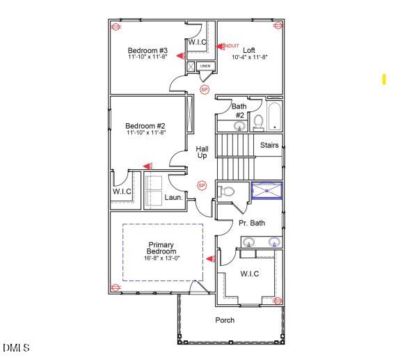 552 Georgias Landing Parkway, Unit 53 Raleigh, NC 27603 - Photo 3 of 16 53 GL - 2nd Floor Layout