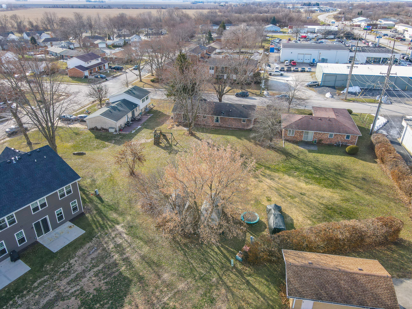 165 East Baker Street Manteno, IL 60950 - Photo 34 of 38 an aerial view of a house with a yard