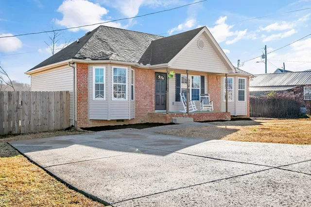 a front view of a house