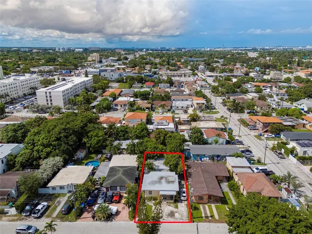 an aerial view of a city