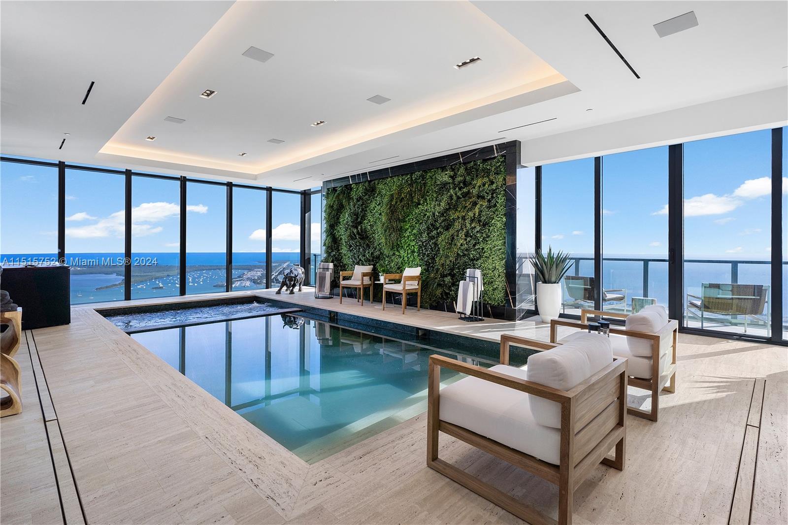 1451 Brickell Avenue, Unit PH56 Miami, FL 33131 - Photo 21 of 54 a view of living room with furniture and floor to ceiling window