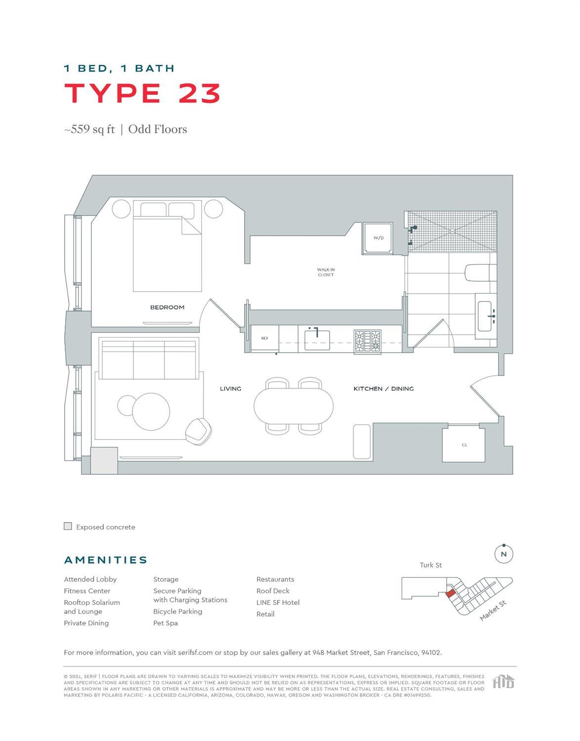 960 Market Street, Unit 423 San Francisco, CA 94102 - Photo 18 of 28 a black and white photo of a painting of the wall
