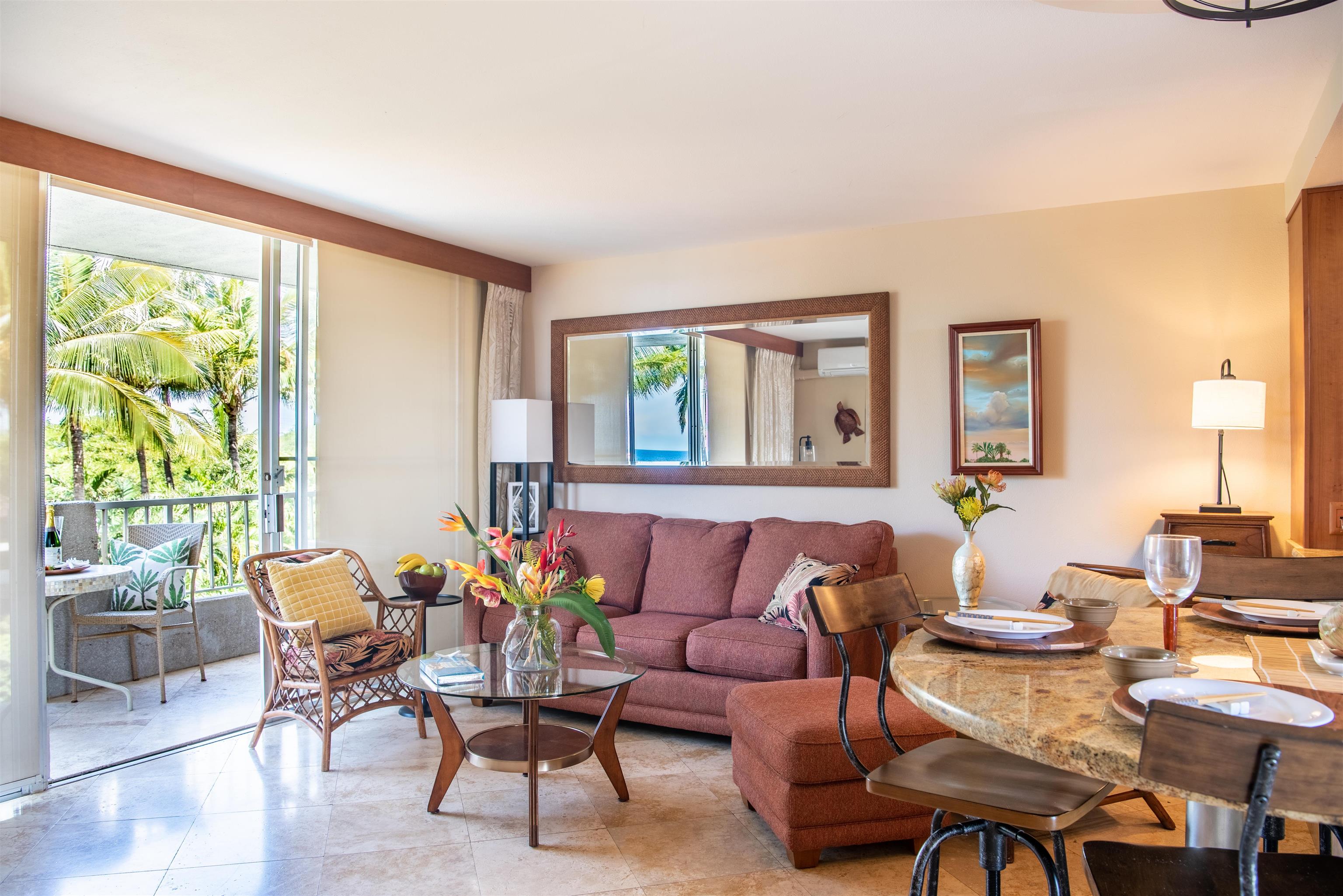 73 North Kihei Road, Unit 308 Kihei, HI 96753 - Photo 8 of 23 a living room with furniture and a large window
