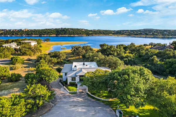 a view of a lake with a mountain