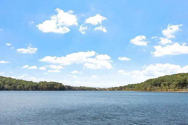 a view of lake and mountain
