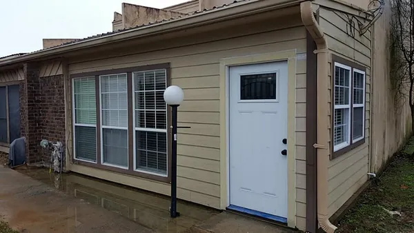 a view of front door and porch