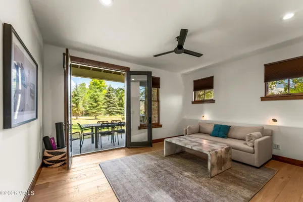 a view of outdoor space and seating area