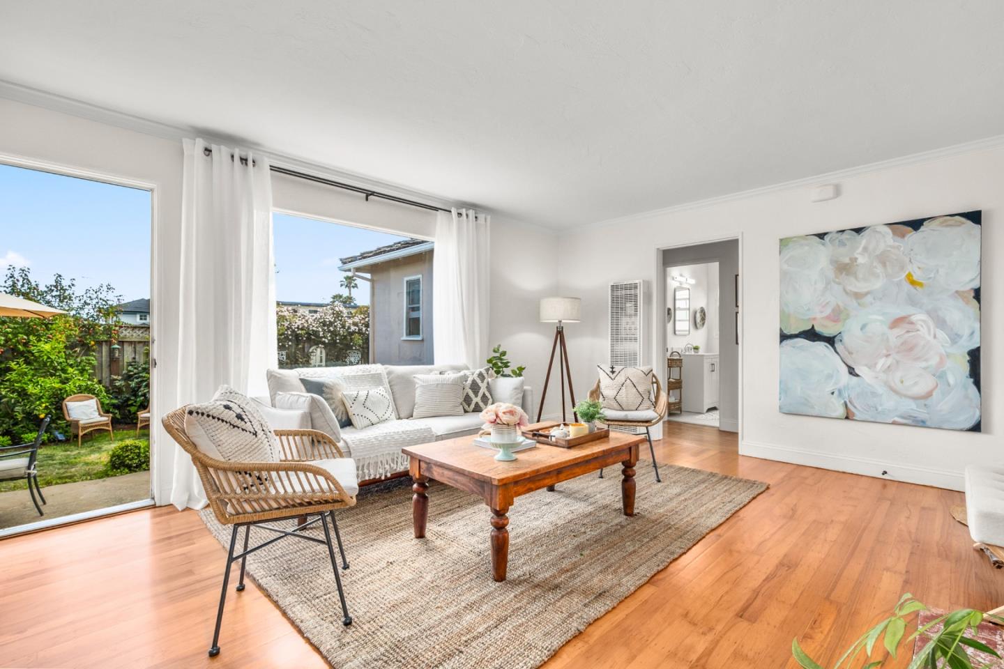 337 Hillcrest Drive Aptos, CA 95003 - Photo 4 of 31 a living room with furniture and a wooden floor