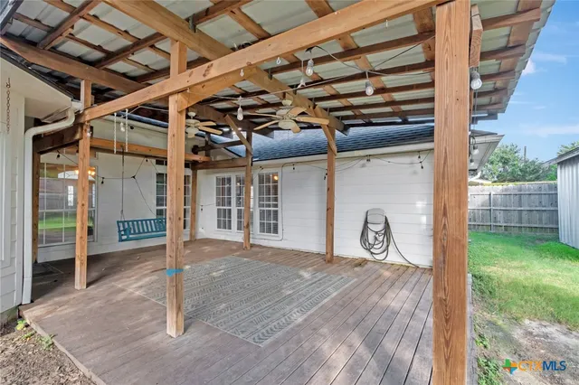 a area with wooden fence