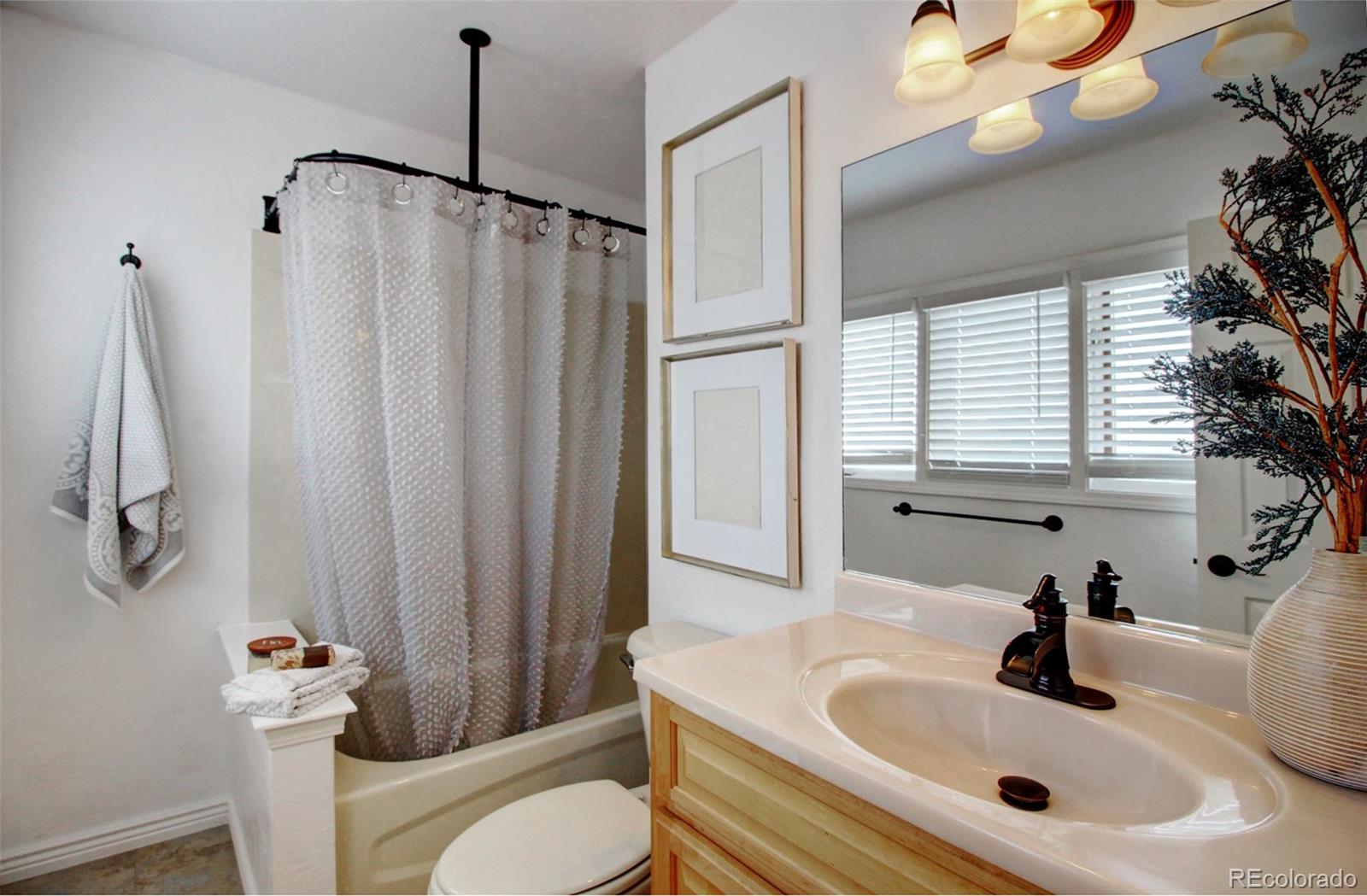 4345 Evans Road Monument, CO 80132 - Photo 27 of 40 a bathroom with a sink a toilet and a mirror