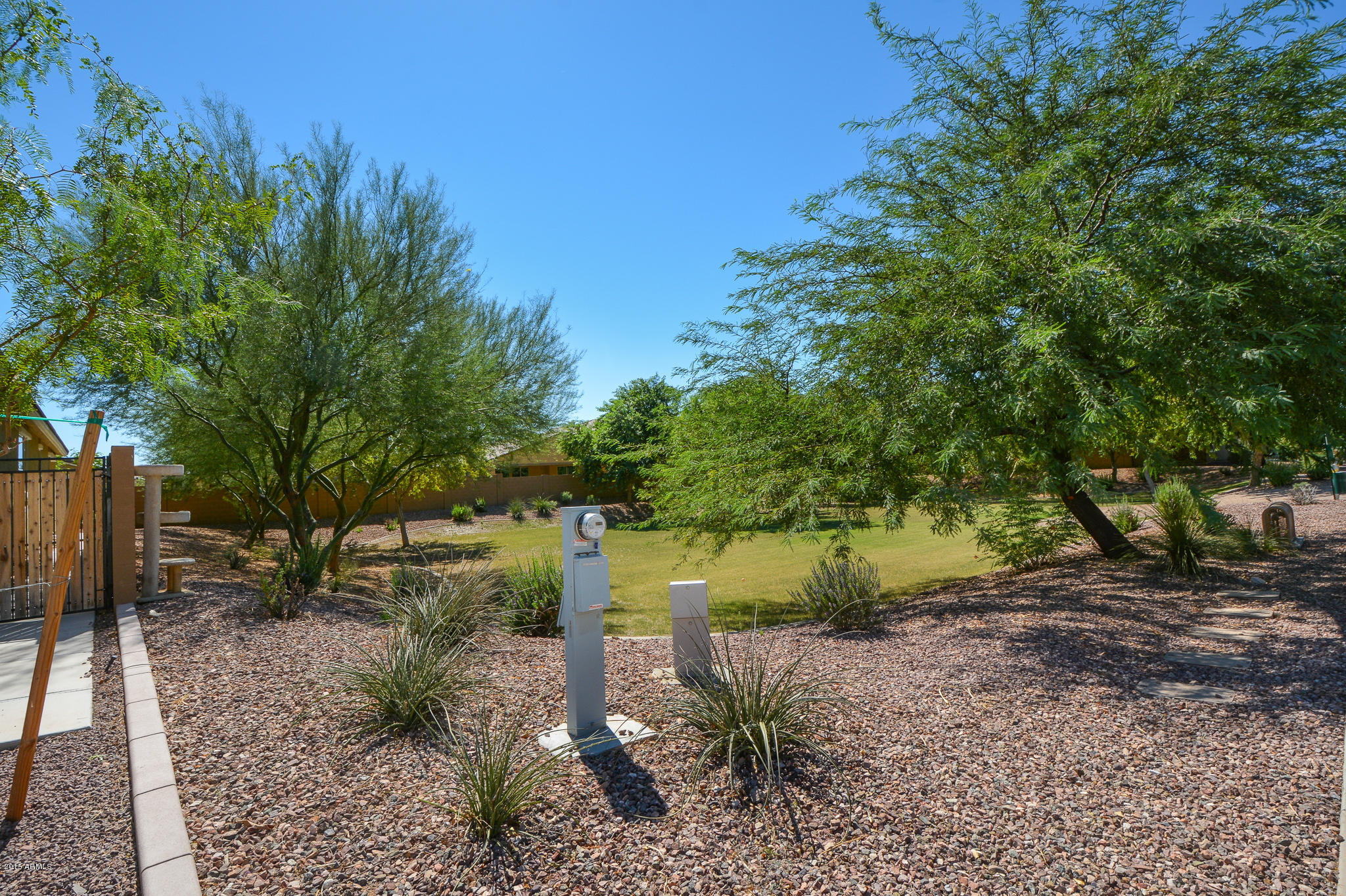 7545 West Redbird Road Peoria, AZ 85383 - Photo 20 of 23 a view of a yard with plants and trees