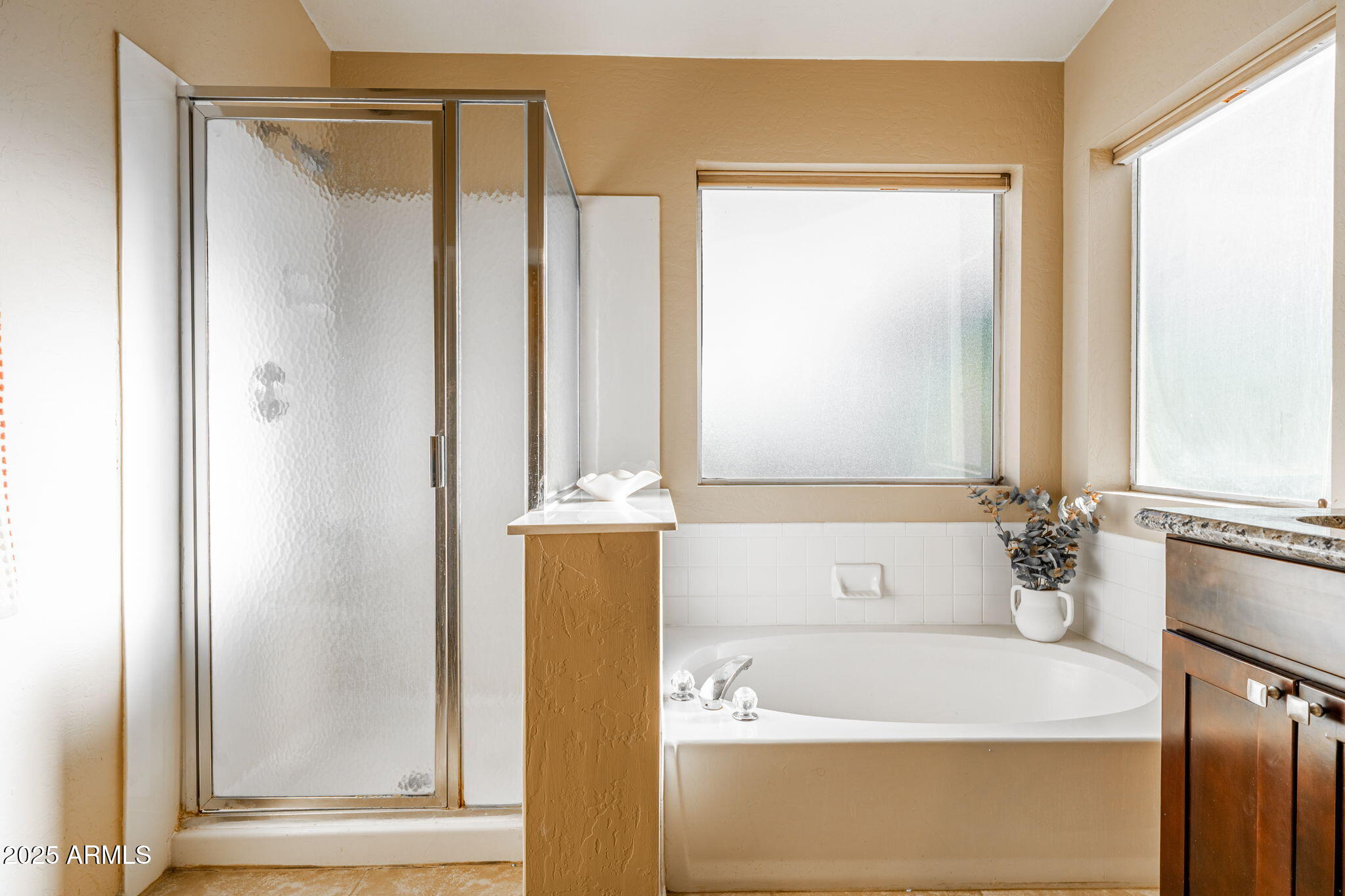 15601 South 37th Way Phoenix, AZ 85048 - Photo 23 of 38 a bathroom with a bathtub and a shower