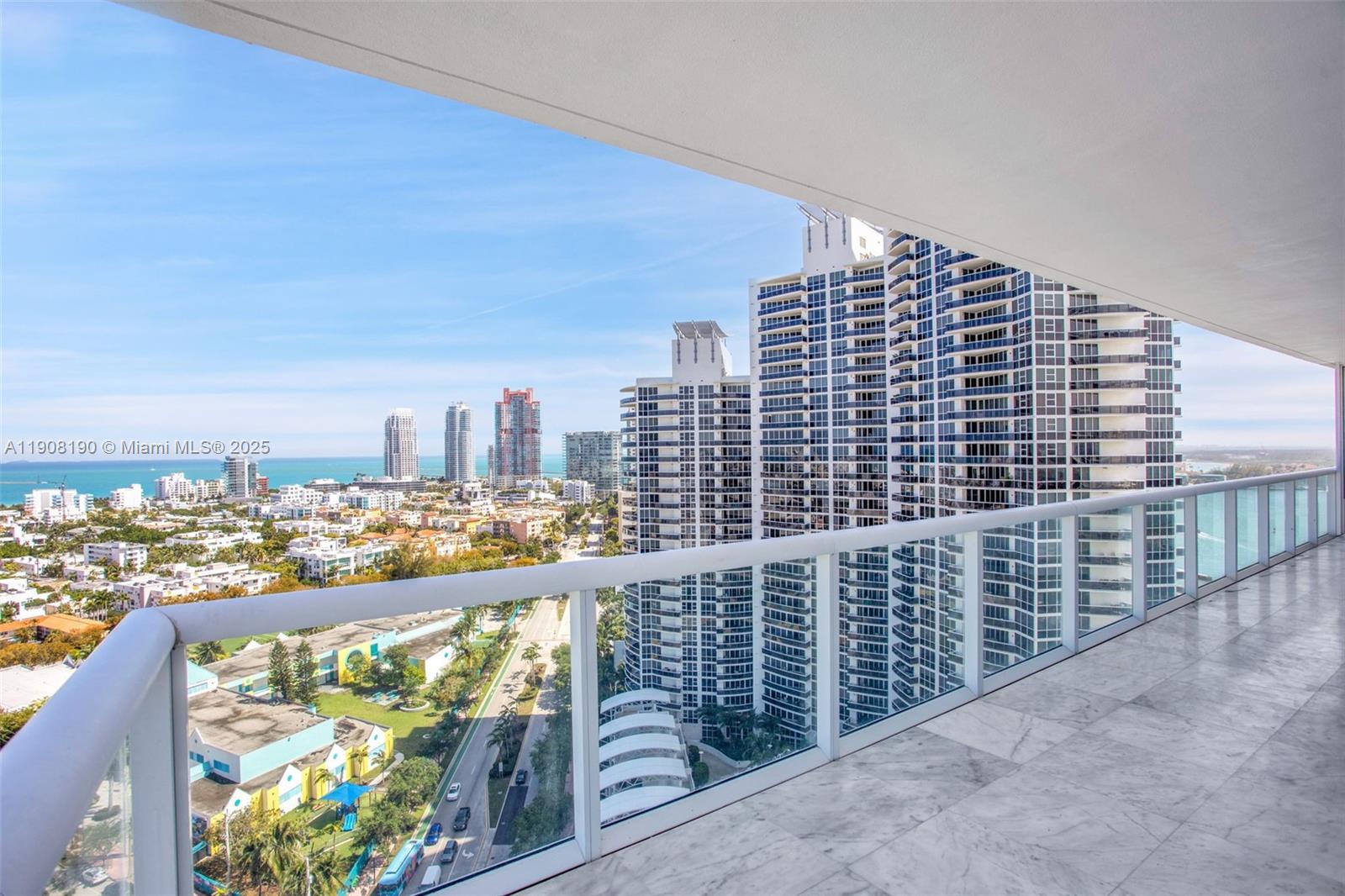 450 Alton Road, Unit 2110 Miami Beach, FL 33139 - Photo 28 of 33 a view of a balcony with city