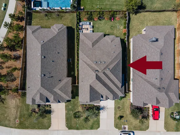 an aerial view of residential building