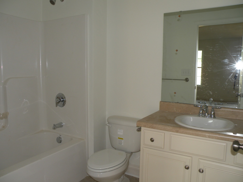 5537 Cove Road Roanoke, VA 24019 - Photo 25 of 28 a bathroom with a toilet a sink a mirror a bathtub and vanity