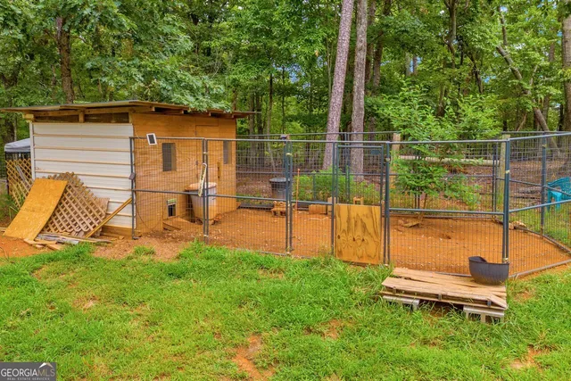 a view of an outdoor space and deck