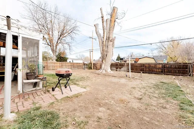 a view of a outdoor space with a patio