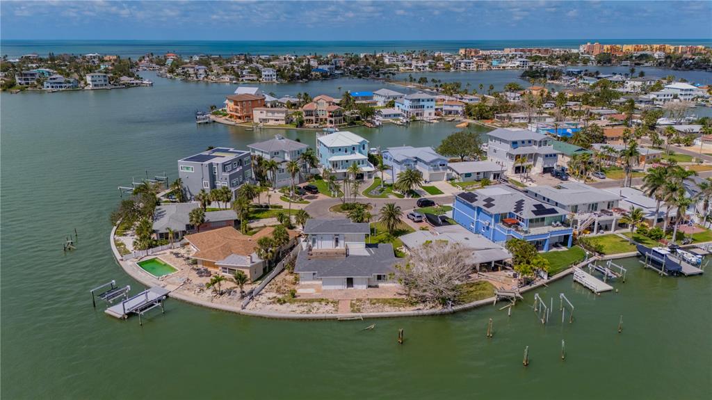 16003 5th Street East Redington Beach, FL 33708 - Photo 28 of 31 an aerial view of a house with a lake view