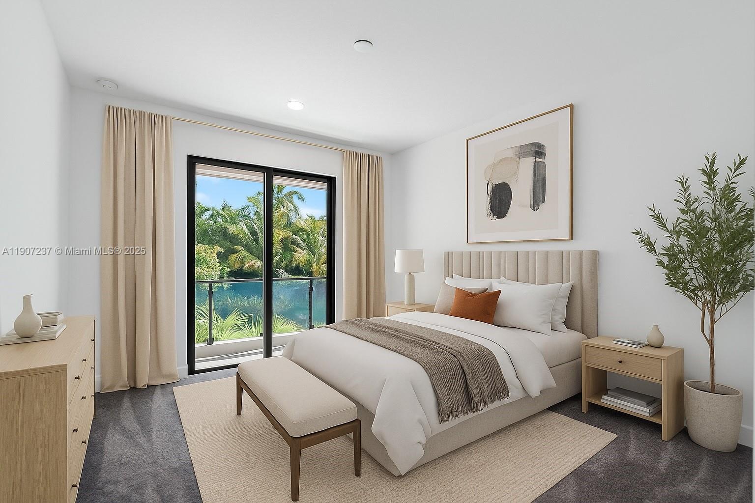 8215 Crystal Downs Avenue, Unit 8215 Boca Raton, FL 33434 - Photo 38 of 95 a bedroom with a large bed and a potted plant