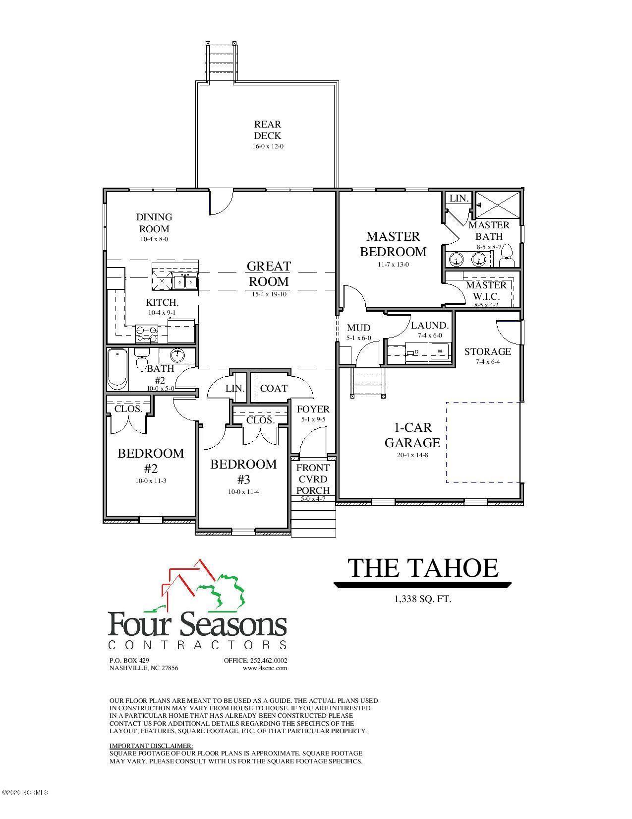 2849 Red Road Nashville, NC 27856 - Photo 23 of 23 Tahoe - First Floor Plan