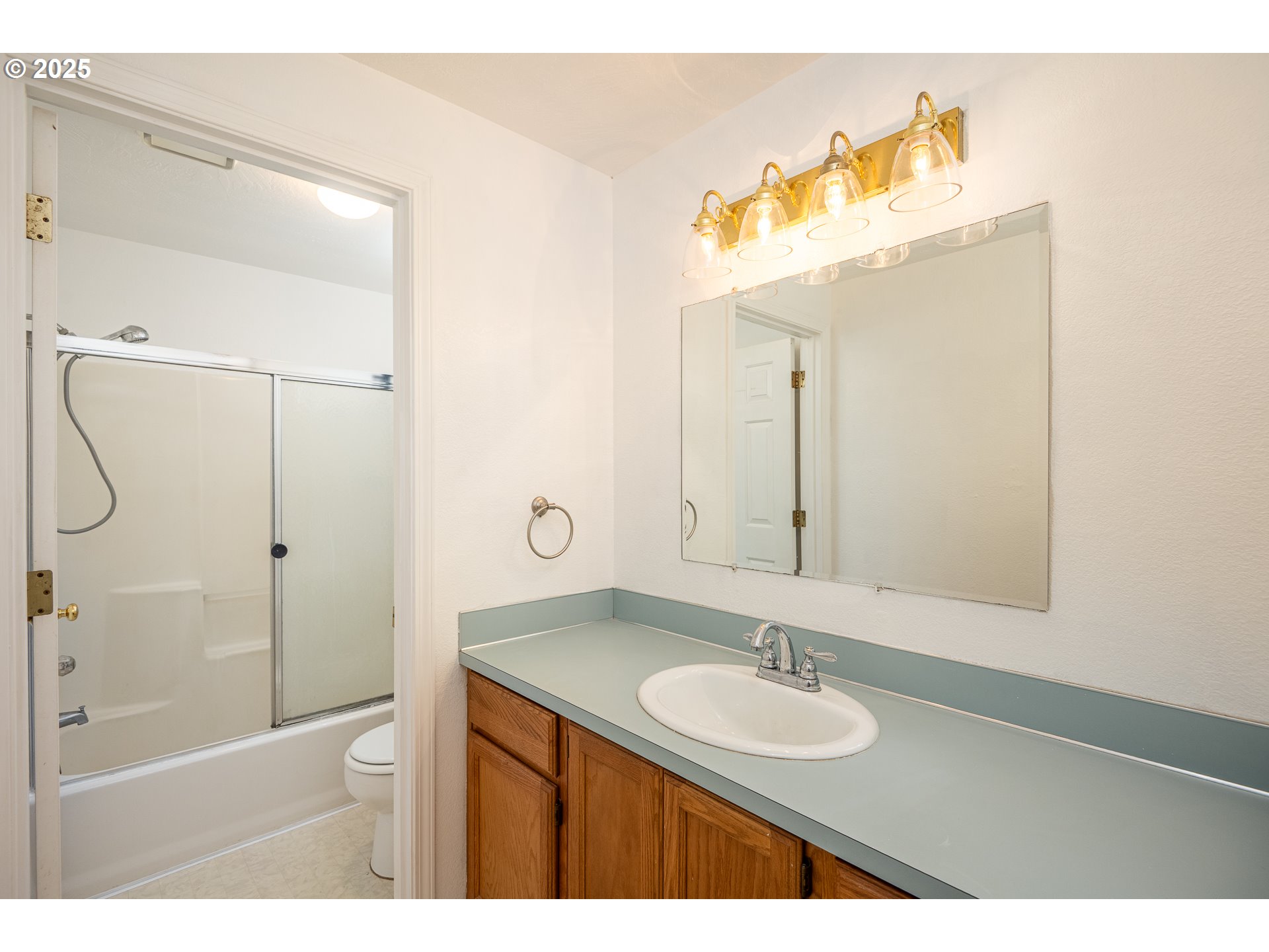 7015 South E Street Springfield, OR 97478 - Photo 11 of 22 a bathroom with a sink and a mirror