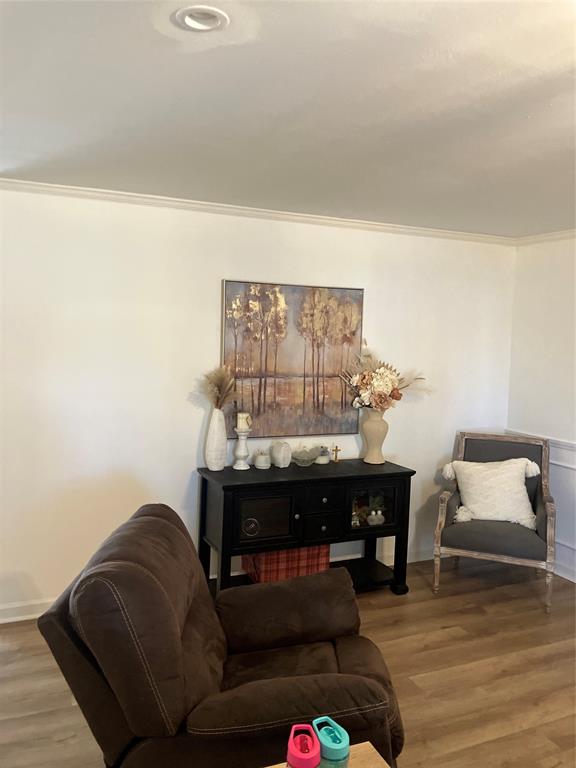 233 Church Road Stonewall, LA 71078 - Photo 23 of 32 Living area with wood finished floors and crown molding