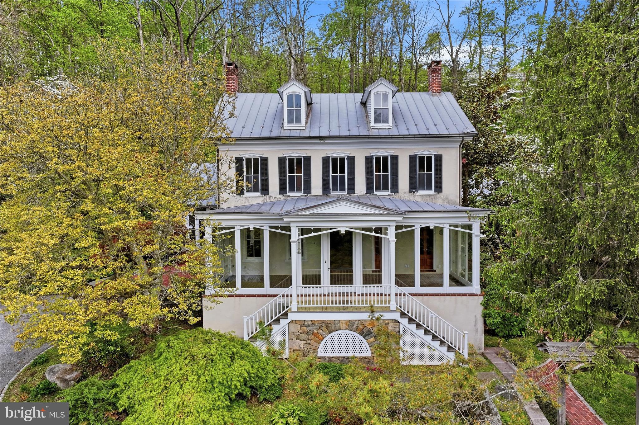 a aerial view of a house