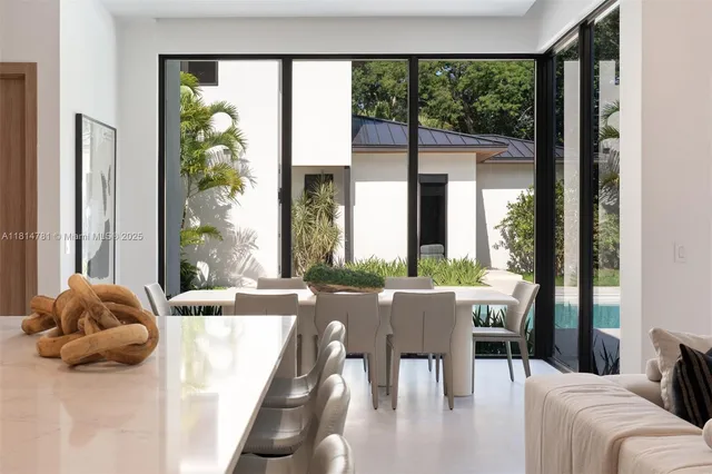 a white bath tub sitting in a bathroom