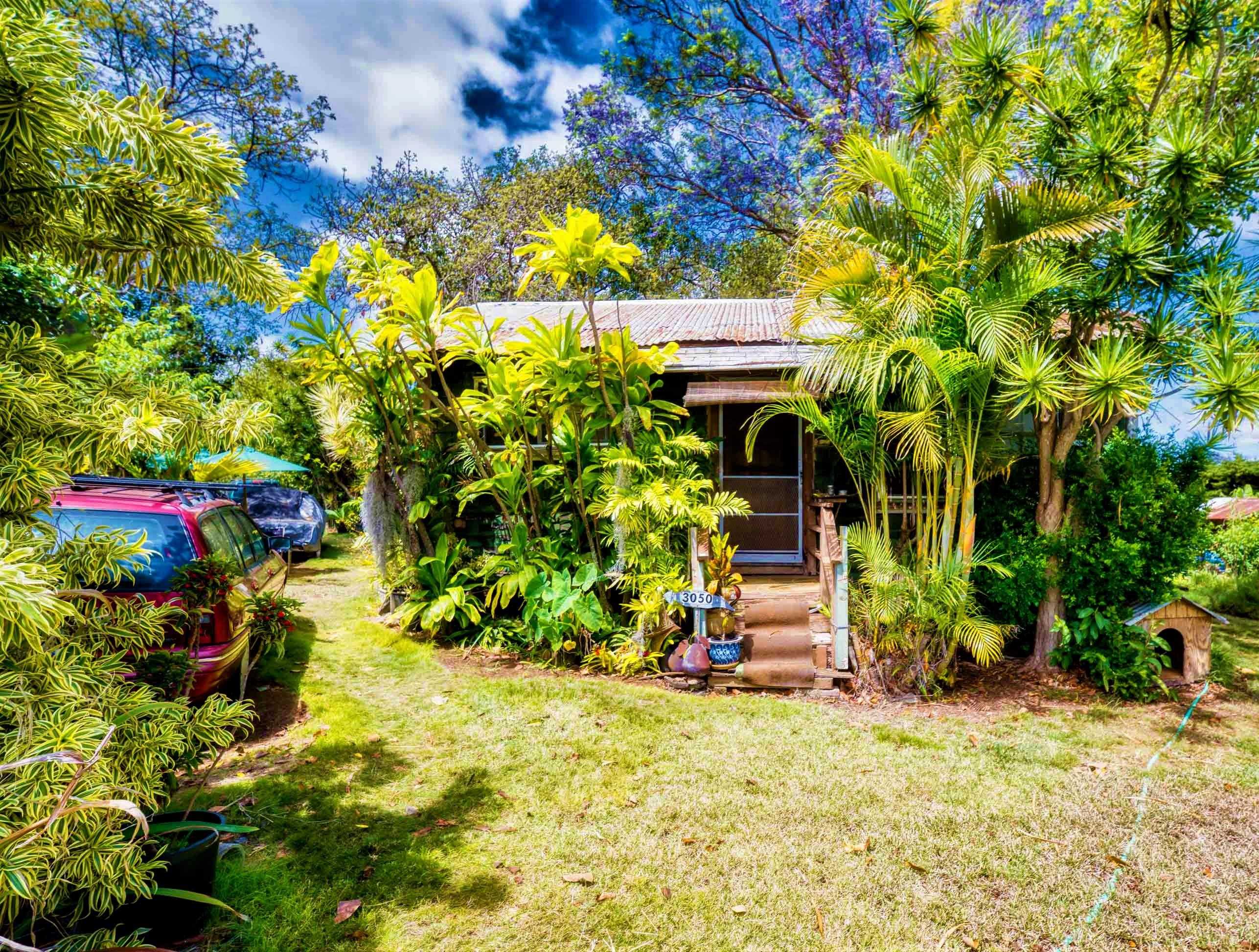 3050 Lower Kula Road Kula, HI 96790 - Photo 4 of 23 a front view of a house with a yard