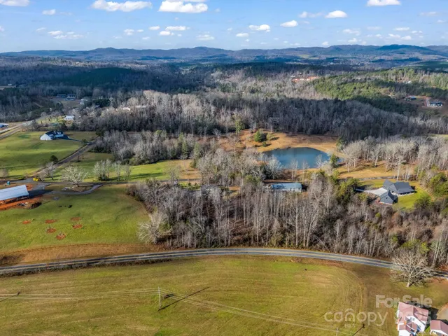 a view of a lake from a yard