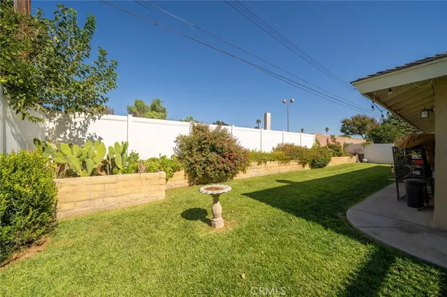 a view of a backyard