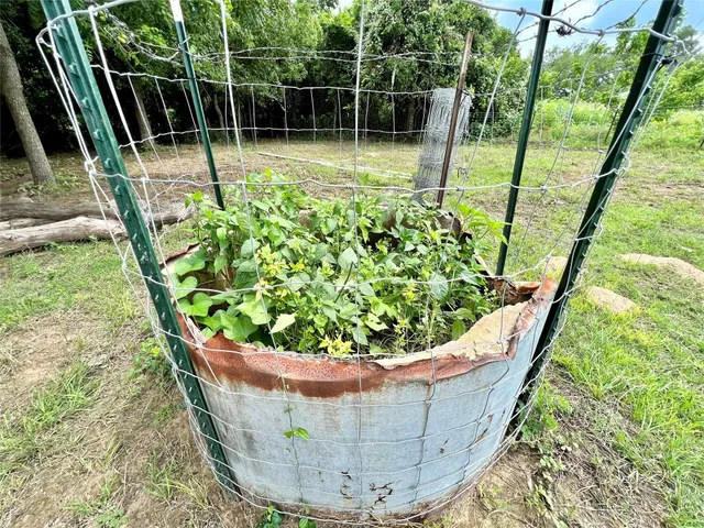 a view of a golf course with a lake view
