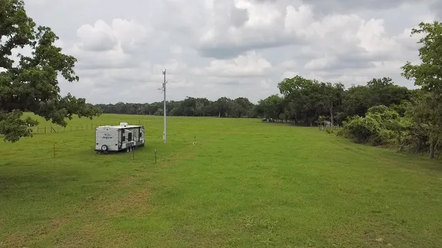 a view of outdoor space with large trees