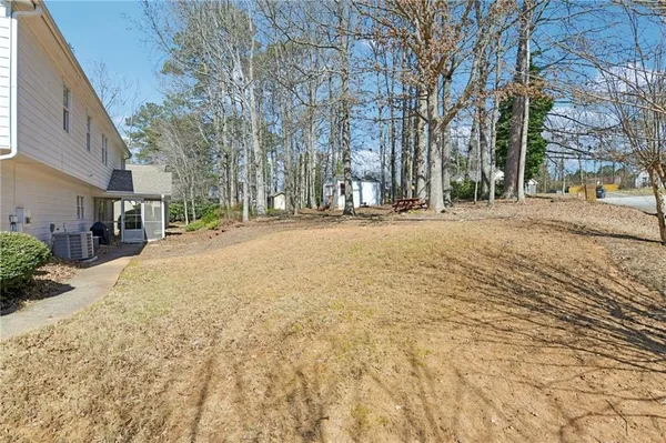 a view of road with trees
